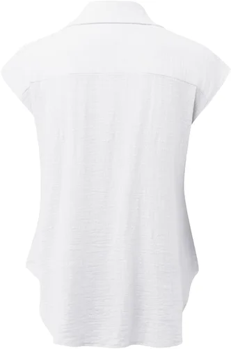 Vista 46 de Ceboyel Camisas para mujer de moda de verano, algodón, lino, manga corta, cuello con botones, blusa casual para mujer 2023