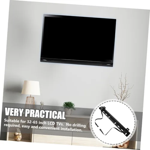Vista 2 de Studless TV Wall Mount Bracket Black 45kg 32-65 Inch L Shaped