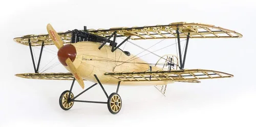 Vista 8 de Viloga Rompecabezas de madera 3D de avión de albatros D.III, kit de modelo de biplano de madera de balsa cortado con láser, rompecabezas de madera