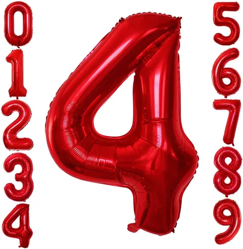 Vista 11 de Goer, conjunto de globos de papel aluminio para decoraciones de cumpleaños, globos de las letras de feliz cumpleaños y de números Oro