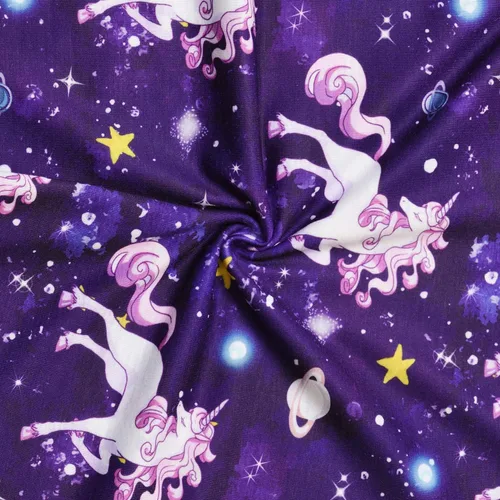 Vista 12 de Qpancy Vestidos a juego para muñecas y niñas, trajes de unicornio de manga larga, ropa de algodón