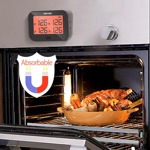 Vista 7 de Termómetro digital Bluetooth para carne con 4 sondas, termómetro de carne de lectura instantánea para parrilla, función de alarma de temperatura