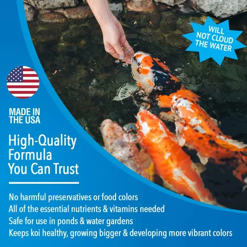 Vista 3 de MICROBE-LIFT MLLMPSM - Mini pellets flotantes de alimentos para peces, estanques, jardines acuáticos y fuentes, para peces pequeños vivos y koi, 17