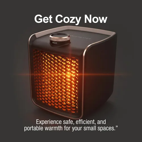 Vista 7 de Handy Heater Instant Heat - Calentador de Espacio con Tecnología de Cerámica Infundida con Cobre, 1200 Vatios, Calentador Portátil para Oficina