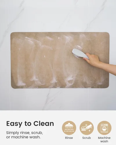 Vista 8 de Stiio Alfombrillas de baño para el baño, superabsorbentes de secado rápido, alfombras de goma antideslizantes delgadas para el baño que pasan debajo