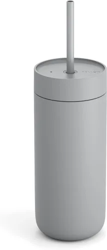 Vista 8 de Fellow Carter - Vaso de cerámica fría con forro de 16 onzas con tapa con popote, sin BPA No Metallic Taste, Cold 18 Hours, Stainless Steel