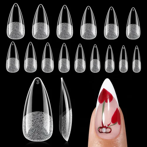 Vista 18 de UNA GELLA Puntas de uñas de gel cortas ovaladas, 150