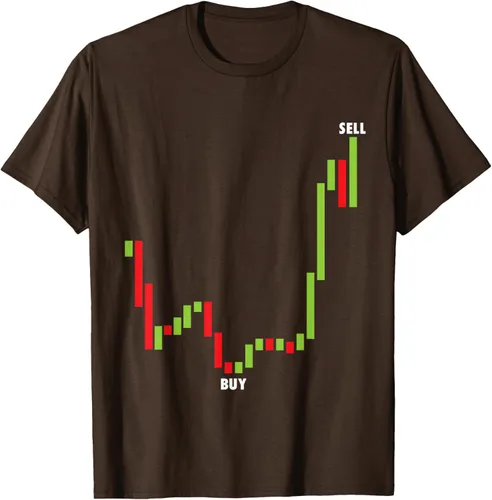 Vista 6 de Funny Day Trading Comprar Baja Venta Alta Stock Trading Camiseta Negro