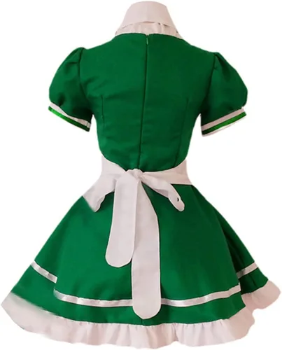 Vista 2 de KUFEIUP Disfraz de uniforme de camarera para mujer, disfraz de cosplay