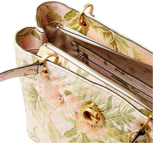 Vista 5 de GUESS Nerina - Bolsa pequeña de Noel, Durazno (PEACH FLORAL)