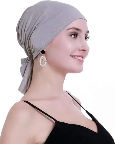 Vista 5 de osvyo Pañuelo de quimioterapia para mujer, pérdida de cabello, turbantes de cáncer sin cordones, embalaje sellado