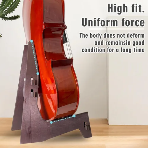 Vista 8 de Soporte de madera para violonchelo con soporte para arco
