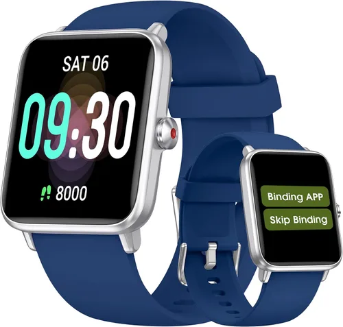 Vista 12 de TYKOIT Reloj inteligente, rastreador de fitness con pantalla táctil de 45 mm, monitor de frecuencia cardíaca, oxígeno en sangre, seguimiento