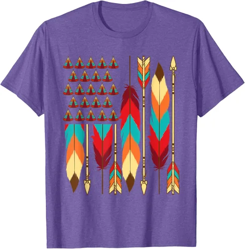 Vista 9 de Native American Bandera - Camiseta de veteranos indígenas del Mes del Orgullo, Negro, S