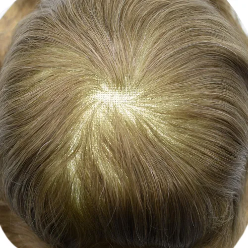 Vista 5 de Completo suizo encaje tupé para hombres pieza de pelo real sistema de reemplazo de cabello humano para hombres Toupee Hairpieces para hombres 7x9
