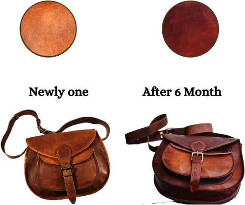 Vista 7 de Satchel And Fable Bolsos cruzados de cuero vintage hechos a mano para mujer