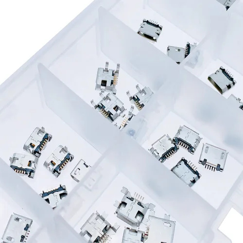 Vista 3 de 50pcs 5Pin Micro USB hembra sockets, puerto de carga reparación conector
