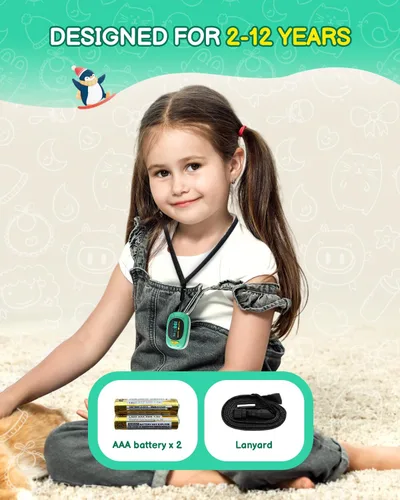 Vista 3 de Oxímetro de pulso para niños, monitor de oxígeno HOLFENRY para bebés, punta de dedo, oxímetro de pulso para niños, pantalla grande, incluida