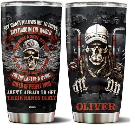 Vista 18 de Regalos personalizados para hombres, taza de viaje aislada de acero inoxidable de 20 onzas, taza de café, botella de agua, regalo para marido, hijo