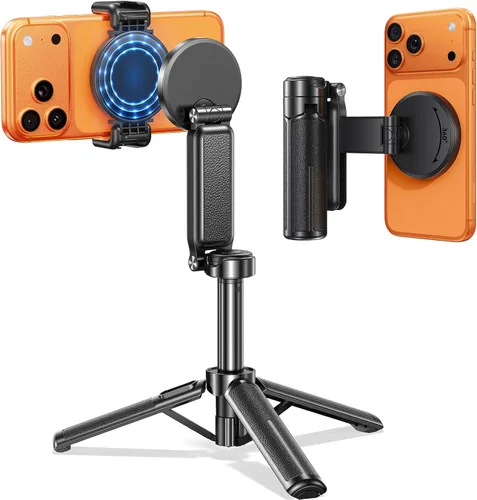 Vista 10 de 【Máximo 17"】 Mini trípode magnético MRGLAS Selfie Stick para iPhone Negro