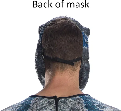Vista 3 de Rubie's Velociraptor azul adulto 34 máscara de vinilo para hombre