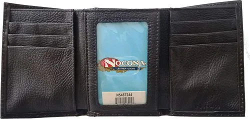 Vista 2 de Cartera de piel con diseño de cruz Nocona de manos rezando