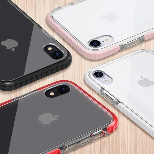 Vista 7 de MATEPROX Funda compatible con iPhone XR, transparente, delgada, antiamarilla, antiarañazos, a prueba de golpes, para iPhone XR de 6.1 pulgadas (rosa)