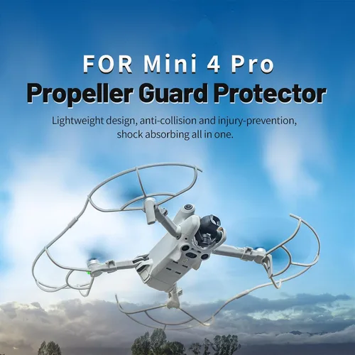 Vista 3 de Protector de hélice compatible con DJI Mini 4 Pro Drone de liberación rápida protectores de cuchilla de hélice funda protectora anticolisión