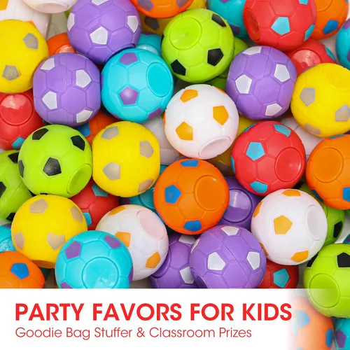 Vista 3 de AZEN 24 piezas de recuerdos de fiesta de fútbol para niños 4-8 8-12, mini spinners de fútbol con juguetes de pelota, rellenos de bolsas de regalo