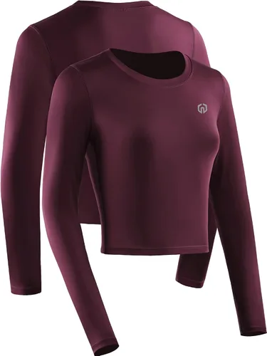 Vista 4 de NELEUS Paquete de 3 camisetas cortas atléticas para correr y entrenar para mujer