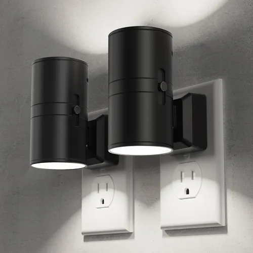 Vista 19 de Briignite - Luces nocturnas led enchufables, 3CCT, sensor de anochecer a amanecer, de 3000 K, regulable para pasillo, dormitorio, escalera, paquete