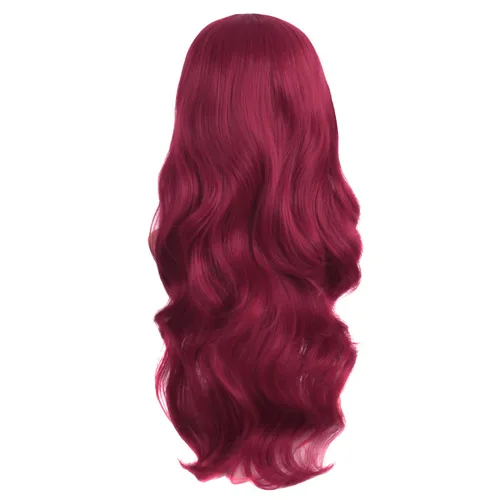 Vista 4 de MapofBeauty Peluca de 24 Pulgadas60 cm Encantadora de Fibra Sintética Ondulada de Flecos Laterales Para Mujer para Fiesta, Anime, Cosplay