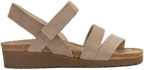 Vista 24 de Naot Kayla sandalia con taco de cuña para mujer Piel de lagarto beige