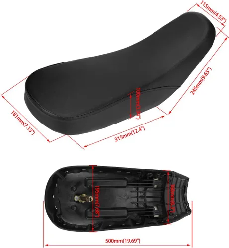 Vista 3 de FVRITO Asiento de espuma para 50cc 70cc 90cc 110cc Taotao 110B Boulder B1 Coolster 3050C Vitacci HAWK Peace Roketa Sunl BMS Bamboo Mudcat RPS Raider