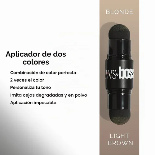 Vista 7 de Brows by Bossy Kit de Plantillas de Sello de Cejas de Doble Color con 9 Plantillas de Cejas Reutilizables para Kit de Moldeado y Estampado