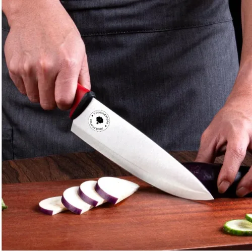 Vista 2 de Cuchillo de cocina de 8 pulgadas, cuchillo de chef de grado alimenticio, cuchillo de cocina profesional con mango de polipropileno antideslizante