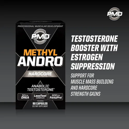 Vista 8 de PMD Sports Methyl Andro con DHEA - Potenciador de testosterona para hombres y mujeres - Apoya el crecimiento muscular y la fuerza para levantamiento