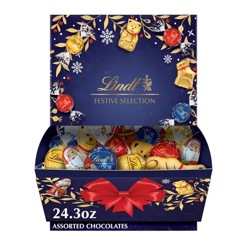 Vista 54 de Lindt Lindor - Trufas de chocolate extra oscuro 60 %, caramelo de chocolate negro con centro de trufa suave y derretida, ideal para regalar, 5.1