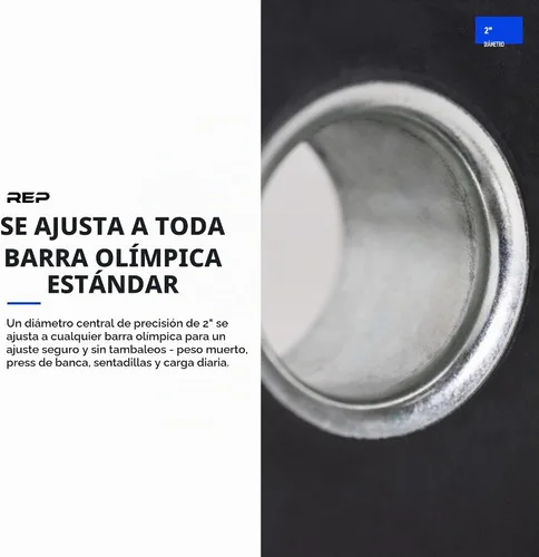 Vista 3 de Discos para levantamiento de pesas para ejercicios de resistencia y acondicionamiento físico. Bajo olor