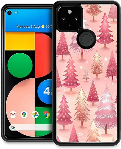 Vista 21 de Funda compatible con Google Pixel 4A 5G, Nochebuena, Google Pixel 4A 5G, delgada, suave, a prueba de golpes, TPU para mujeres y niñas, niños, funda