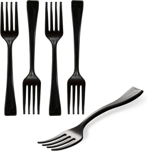Vista 14 de Restaurantware - Mini tenedor de 4 pulgadas, 100 tenedores pequeños desechables – resistente, par con hormigueros, postres o muestras, tenedores