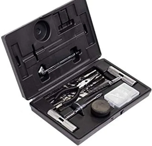 Vista 3 de Overland Vehicle Systems OVS 12030001 - Kit de reparación de neumáticos, 53 piezas, con caja de almacenamiento negra