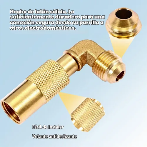 Vista 5 de GasSaf Manguera de propano de conexión rápida RV de 12 pies, manguera de extensión de conexión rápida de 1/4 pulgadas