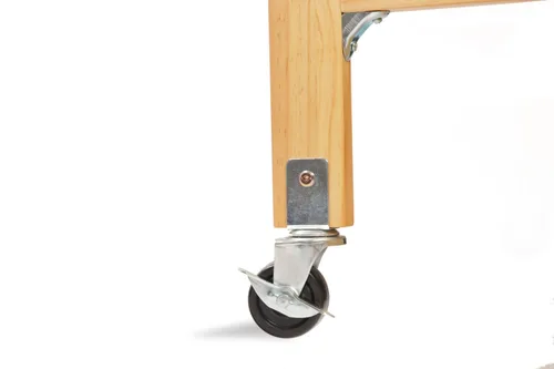 Vista 4 de LA Baby - Cuna compacta de madera no plegable con puerta de seguridad, natural