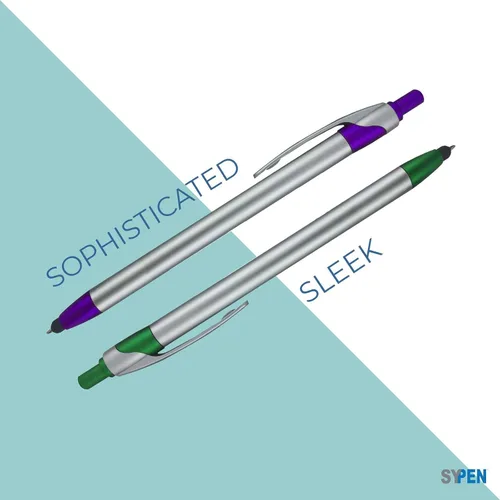 Vista 6 de Paquete de 300 bolígrafos personalizados con logotipo o texto, para marketing, fiestas y eventos, lápiz capacitivo 2-1 + bolígrafo compatible