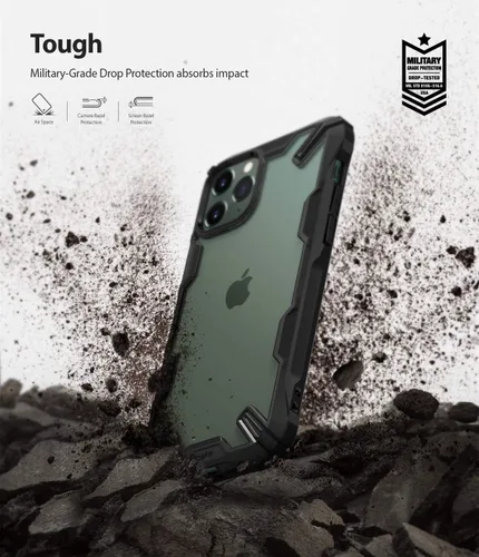 Vista 4 de Ringke Fusion-X - Funda compatible con iPhone 11 Pro, diseño trasero a prueba de golpes, resistente, color negro