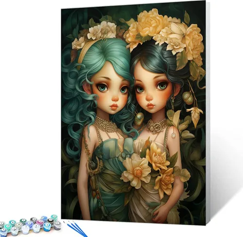 Vista 9 de Kit de pintura por números, lienzo de 16 x 20 pulgadas, pintura al óleo para niños, 16 x 20 pulgadas, pintura al óleo para adultos, adultos