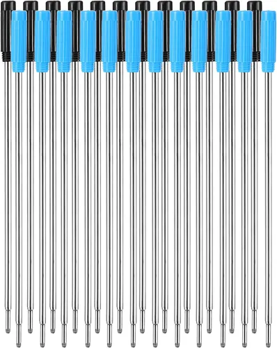 Vista 6 de Jovitec 24 recambios de bolígrafo reemplazables, repuesto de tinta de metal, escritura suave, 4.5 pulgadas (4.6 in) y punta media de 0.039 pulgadas