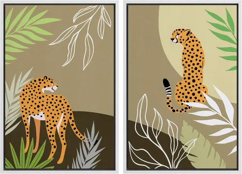 Vista 43 de MUDECOR Lienzo enmarcado para pared, bosque brumoso, reflejos, paisaje tranquilo, ilustraciones modernas, arte decorativo, bohemio, tranquilo/zen