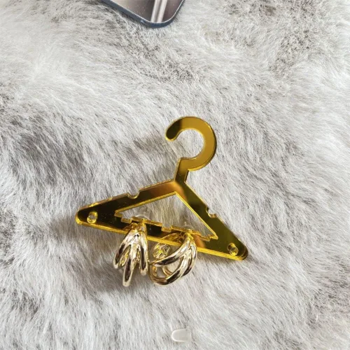 Vista 5 de Lindo soporte para aretes, perchas, forma única, soporte de exhibición de aretes de acrílico, estante de exhibición, organizador colgante de aretes